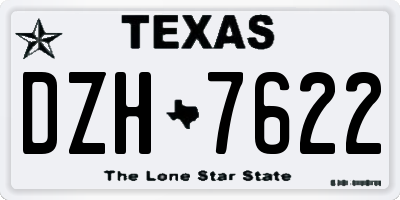 TX license plate DZH7622