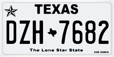TX license plate DZH7682