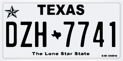 TX license plate DZH7741