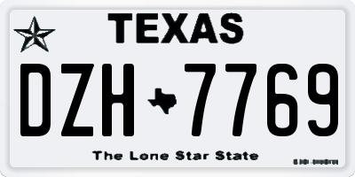 TX license plate DZH7769