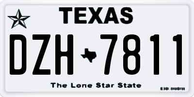 TX license plate DZH7811
