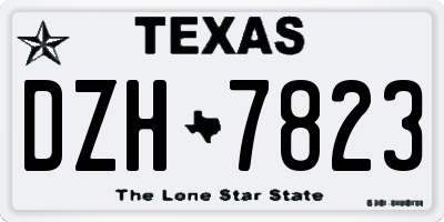 TX license plate DZH7823