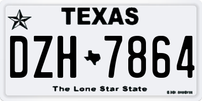 TX license plate DZH7864