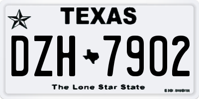 TX license plate DZH7902
