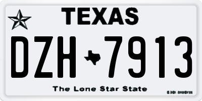 TX license plate DZH7913