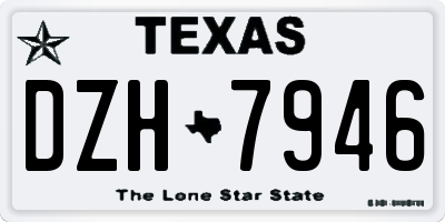 TX license plate DZH7946