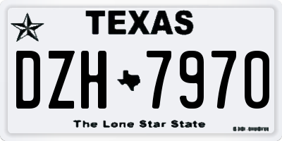 TX license plate DZH7970