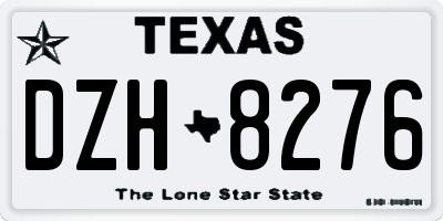 TX license plate DZH8276