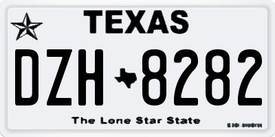 TX license plate DZH8282
