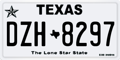 TX license plate DZH8297