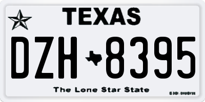 TX license plate DZH8395