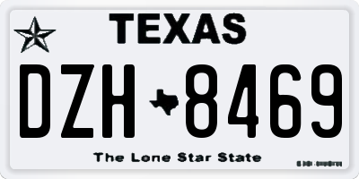 TX license plate DZH8469