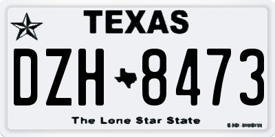TX license plate DZH8473