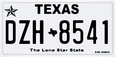 TX license plate DZH8541