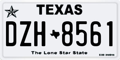 TX license plate DZH8561