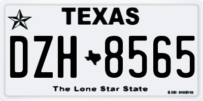 TX license plate DZH8565