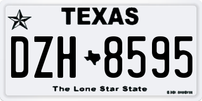 TX license plate DZH8595