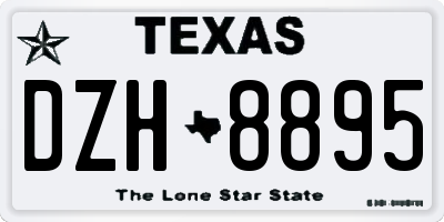 TX license plate DZH8895