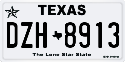 TX license plate DZH8913