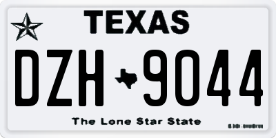 TX license plate DZH9044
