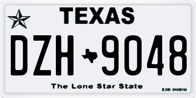 TX license plate DZH9048