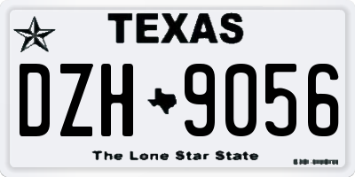 TX license plate DZH9056