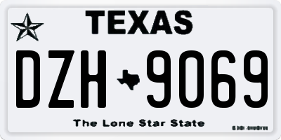TX license plate DZH9069