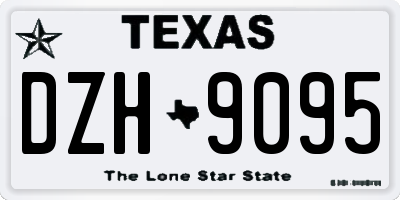 TX license plate DZH9095