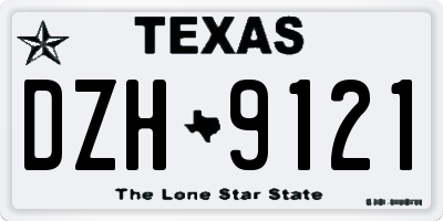 TX license plate DZH9121
