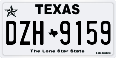 TX license plate DZH9159