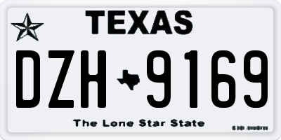 TX license plate DZH9169