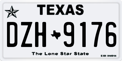 TX license plate DZH9176