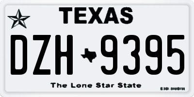 TX license plate DZH9395