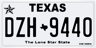 TX license plate DZH9440