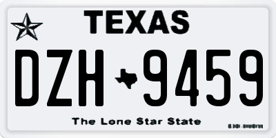 TX license plate DZH9459