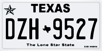 TX license plate DZH9527