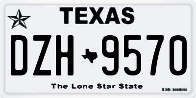 TX license plate DZH9570