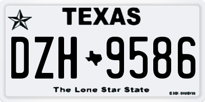 TX license plate DZH9586