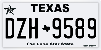 TX license plate DZH9589