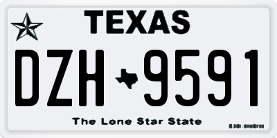 TX license plate DZH9591