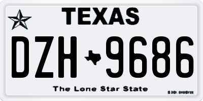 TX license plate DZH9686