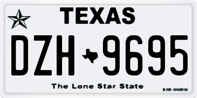 TX license plate DZH9695