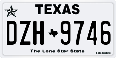 TX license plate DZH9746