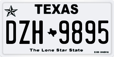 TX license plate DZH9895