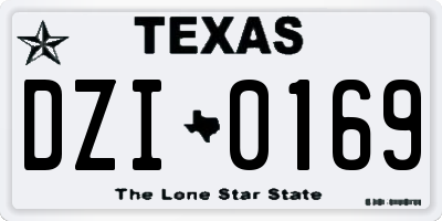 TX license plate DZI0169