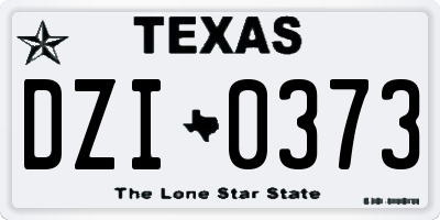 TX license plate DZI0373