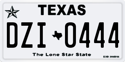 TX license plate DZI0444