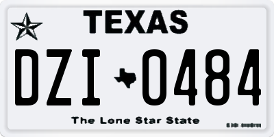 TX license plate DZI0484