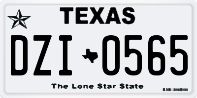 TX license plate DZI0565