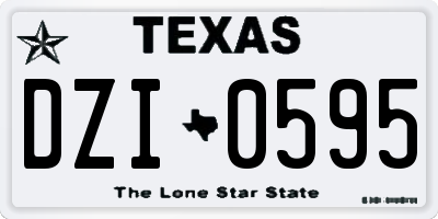 TX license plate DZI0595